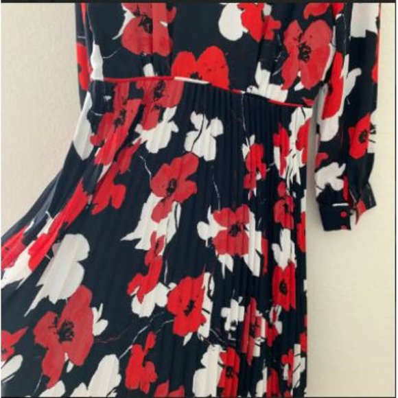 NWOT J Crew Petite Tie-neck Pleated A-line Dress P6 - Picture 5 of 9